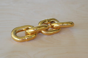 Aubock Paperweight "Chain" 5072 in brass.