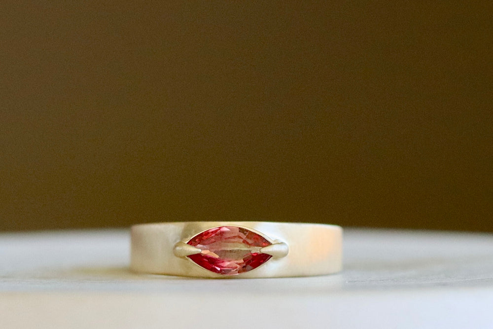 Slim Cigar Band with Sapphire