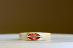 Slim Cigar Band with Sapphire