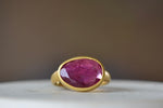 Pink Tourmaline Greek Ring
