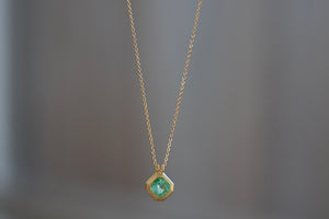 Duo Bale Offset Emerald Necklace.