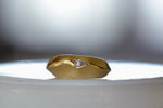 Liquid Gold Ring with Pear Diamond