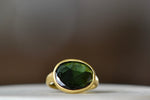Green Tourmaline Greek Ring