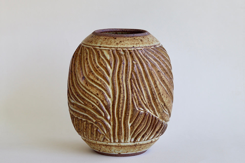 A one of a kind Irving Place Studio (IPS) ceramic Vase made by Dora De Larios (1933-2018). We have two of these and one is signed.