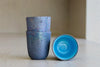 One Kiln Petit Cup Ash + Blue made with ash from Sekurajima volcano added to the glaze.