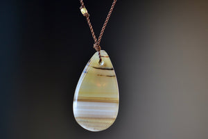 Back of Agate and Citrine Pendant Necklace.