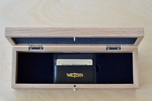 Interior of Weiss Watch sturdy case.