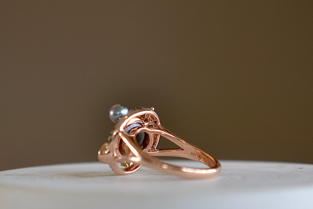 Alternate view of Small Galaxy Opal Ring by Bibi Van Der Velden . 