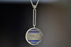 Back of Compass Pendant Necklace in Lapis and Emerald by Retrouvai. Made in LA.