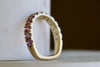 Standing Purple Ombre Sapphire Euro Band by Elizabeth Street Jewelry.