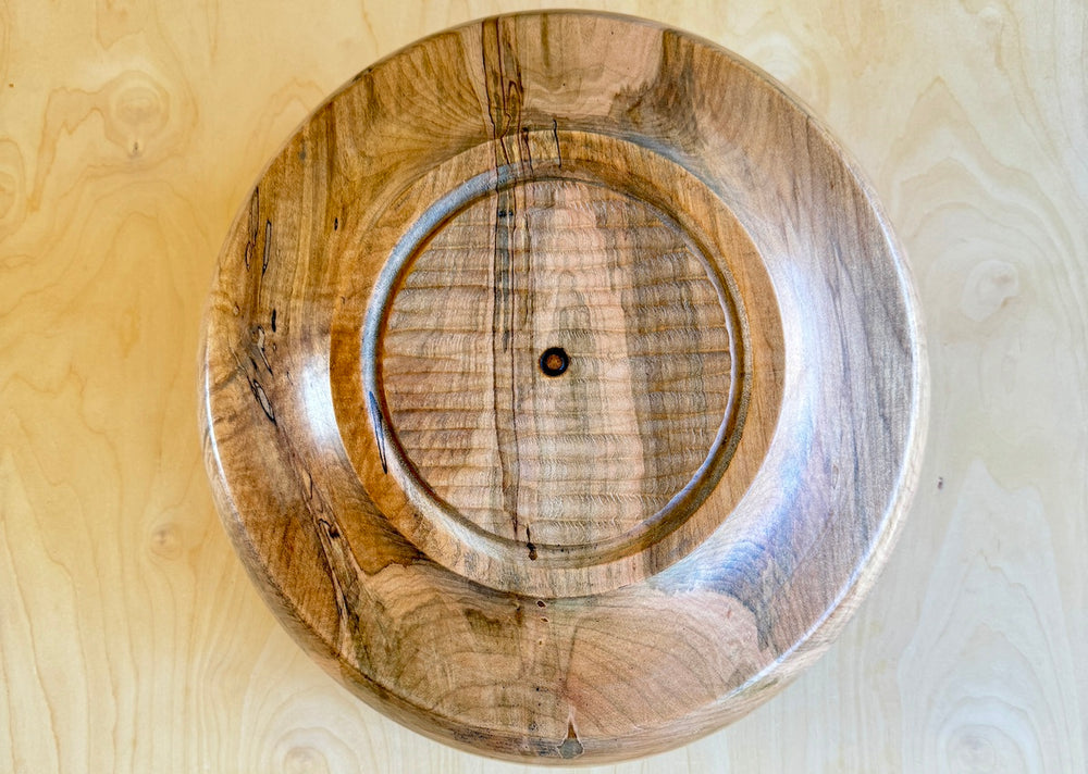 Circle Factory Maple Bowl turned upside down.