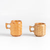Large and medium  Wood Jin cups from Akihiro Woodworks is a hand carved mug in Tabunoki. The wood will darken over time. Made by Akihiro Woodworks in Kagoshima, Japan.