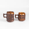Large and medium Urushi jincups by Akihiro woodworks.