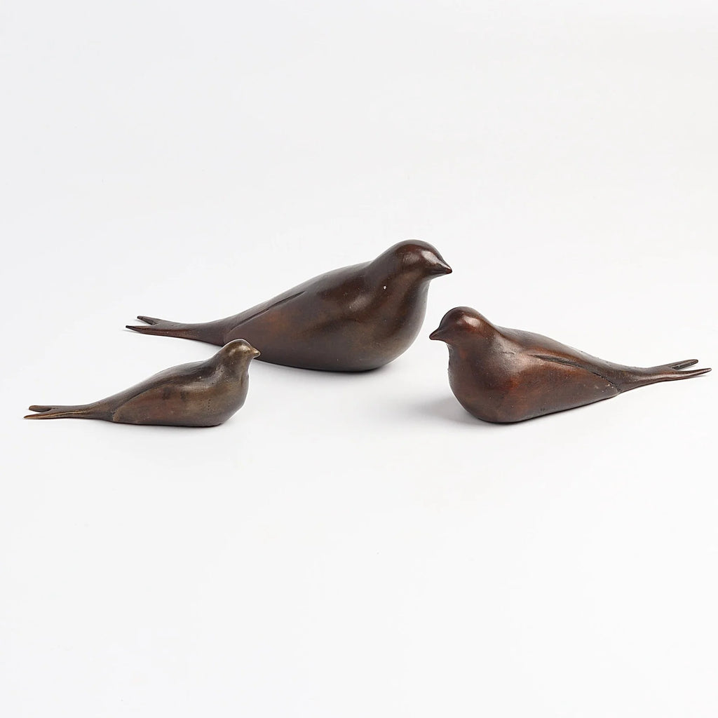 Bronze Objects "Swallows" by Anne Ricketts in three sizes.