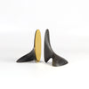 Carl Aubock 3653 Brass Bookends on white background.