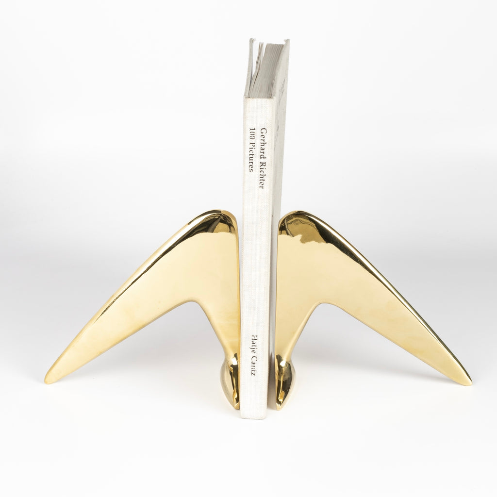 Hook bookends on white.
