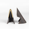 Side view of Aubock Bookends 4099 Wedge All Patina designed by Carl Auböck and handmade in Austria. 