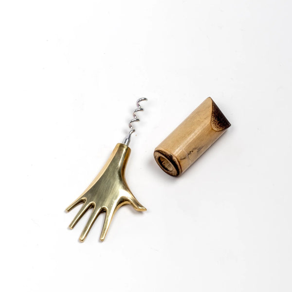 Carl Aubock Corkscrew 4222 Hand on white background.