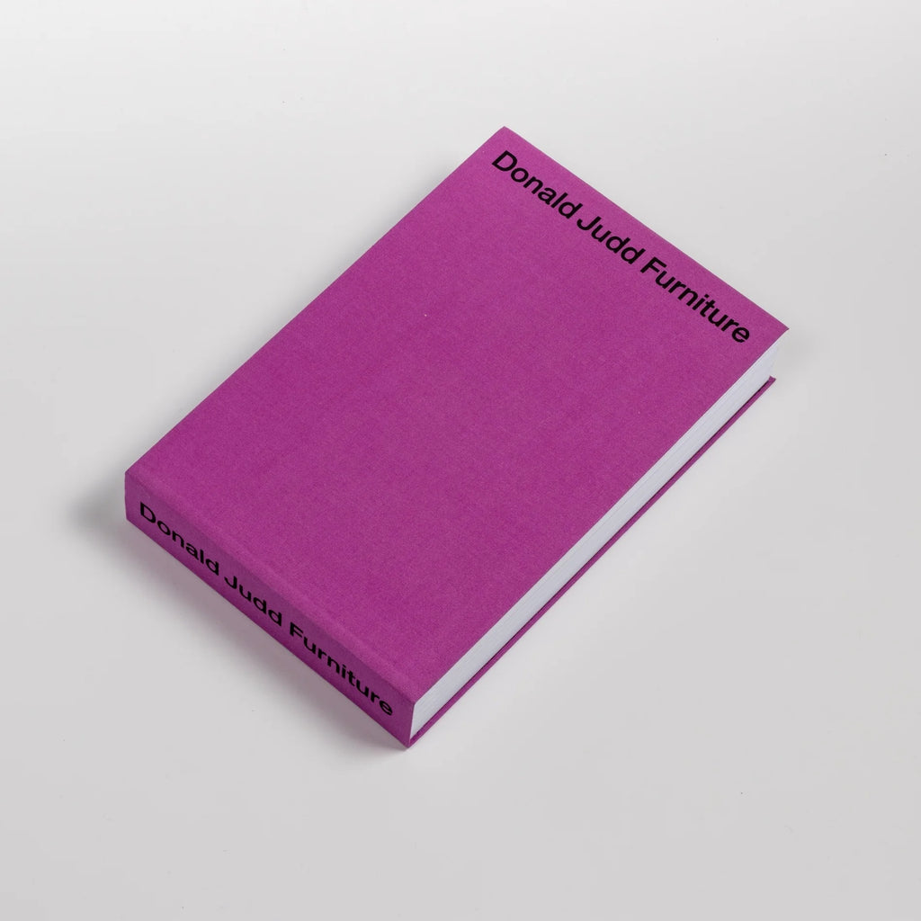 Donald Judd Furniture book published by Mack.