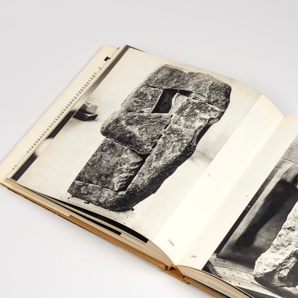Stone Sculpture Page from Isamu Noguchis A Sculptor's world with foreword by Buckmeister Fuller.