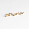 Carla Caruso 14k yellow gold matte satin Polka Dot Stud Studs Earrings in small, medium and large.