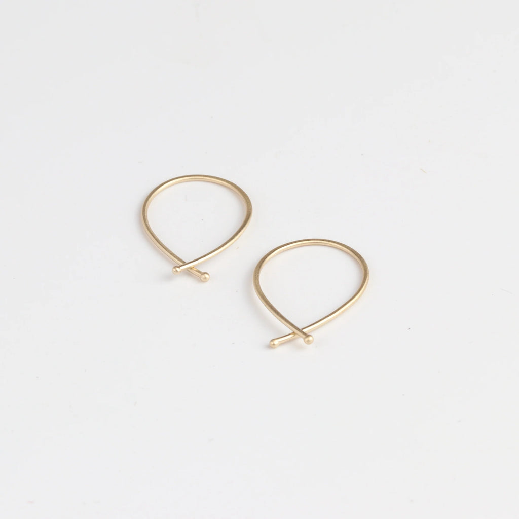 Carla Caruso 14k Yellow Gold Ribbon Hoops in Small