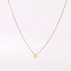 Carla Caruso Itty Bitty Dot Necklace 16" chain 14k yellow gold fixed inline flat hammered.