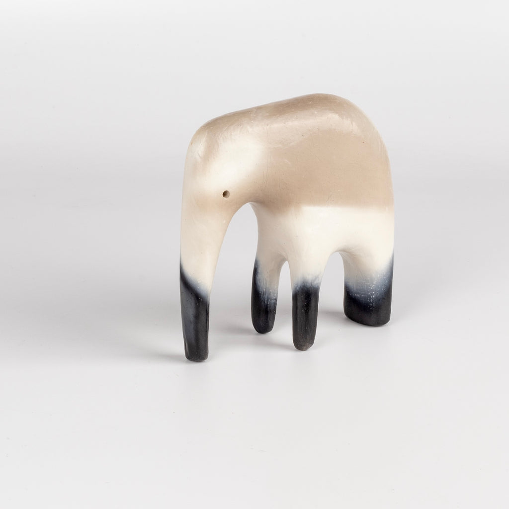 Other angle of ceramic creature by Carol Horst.