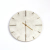 Lemnos Japanese Cast Brass Clock "Quaint" Silver Finish made in Toyama on white background. Designed by Shin Azumi.