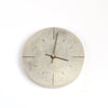 Lemnos Japanese Cast Brass Clock "Orb" silver Finish made in Toyama on white background. Designed by Shin Azumi.