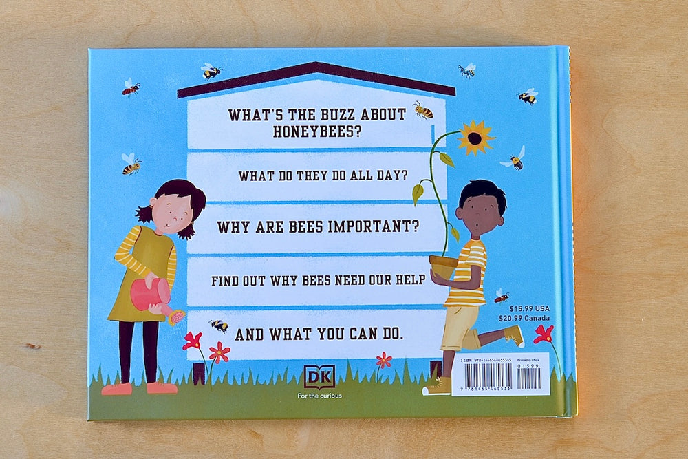 Back cover of the Bee Book by Charlotte Milner.