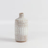 Alternate side of white "Scribe" vase by Heather Rosenman.