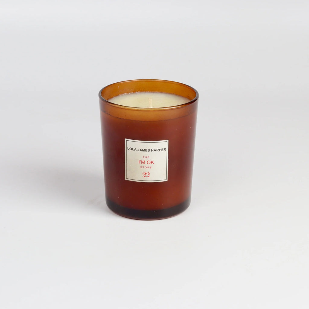 I'M OK special candle by Lola James Harper.