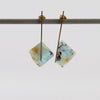 Aquamarine on Plate Stud earrings from Kathleen Whitaker.