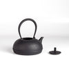 Sayu Cast Iron Kettle Nambu in small by Kukan Chuzo with lid on the side is made in traditional Nambu Tetsubin style.