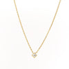 Carre Cut Diamond Bezel Solitaire Necklace by Lizzie Mandler is a A beautiful carre cut and bezel set diamond pendant on a classic adjustable cable chain in 18k yellow gold. 