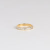 Vertical Petite Baguette Diamond Half Eternity Band by Lizzie Mandler is a half eternity band of vertical baguette diamonds in a channel setting and 18k gold.  .32tcw G/H VS1 Size 6.5 in stock. Handmade in Los Angeles.