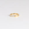 Side view of Vertical Petite Baguette Diamond Half Eternity Band by Lizzie Mandler.