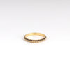 Lizzie Mandler The Othello Knife Edge Band ring in 18k yellow gold is a double eternity band on white background