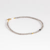 Grey Moonstone and Diamond and 18k gold bead bracelet by Margaret Solow. 