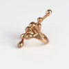 Monica Castiglioni Pistilli 29A Ring in bronze on white background.