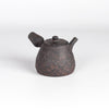 Back of dark brown Kyusu teapot D by Muzuri ware.