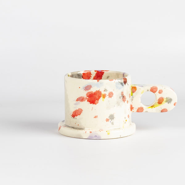 EXP standard splatter mugs by Peter Shire and Echo Park Pottery - H