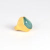 Alternate view of Aquamarine Tibetan Ring by Pippa Small Jewellery jewelry on white background.
