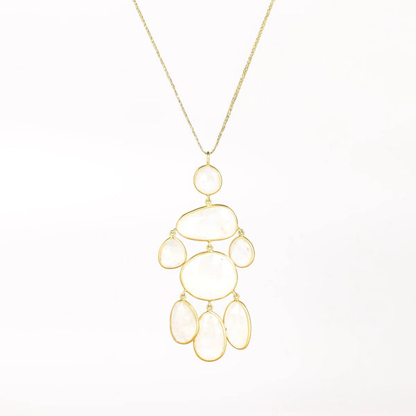 Baroque Pendant in Moonstone and 18K by Pippa Small on white.
