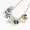 Colette Mixed Blues Necklace on white.