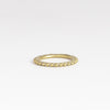 Rita Diamond Ring by Polly Wales is a Rapunzel, eternity  band with white diamonds (~.88tcw). Cast in Place. Cast not set. Handcrafted in Los Angeles.