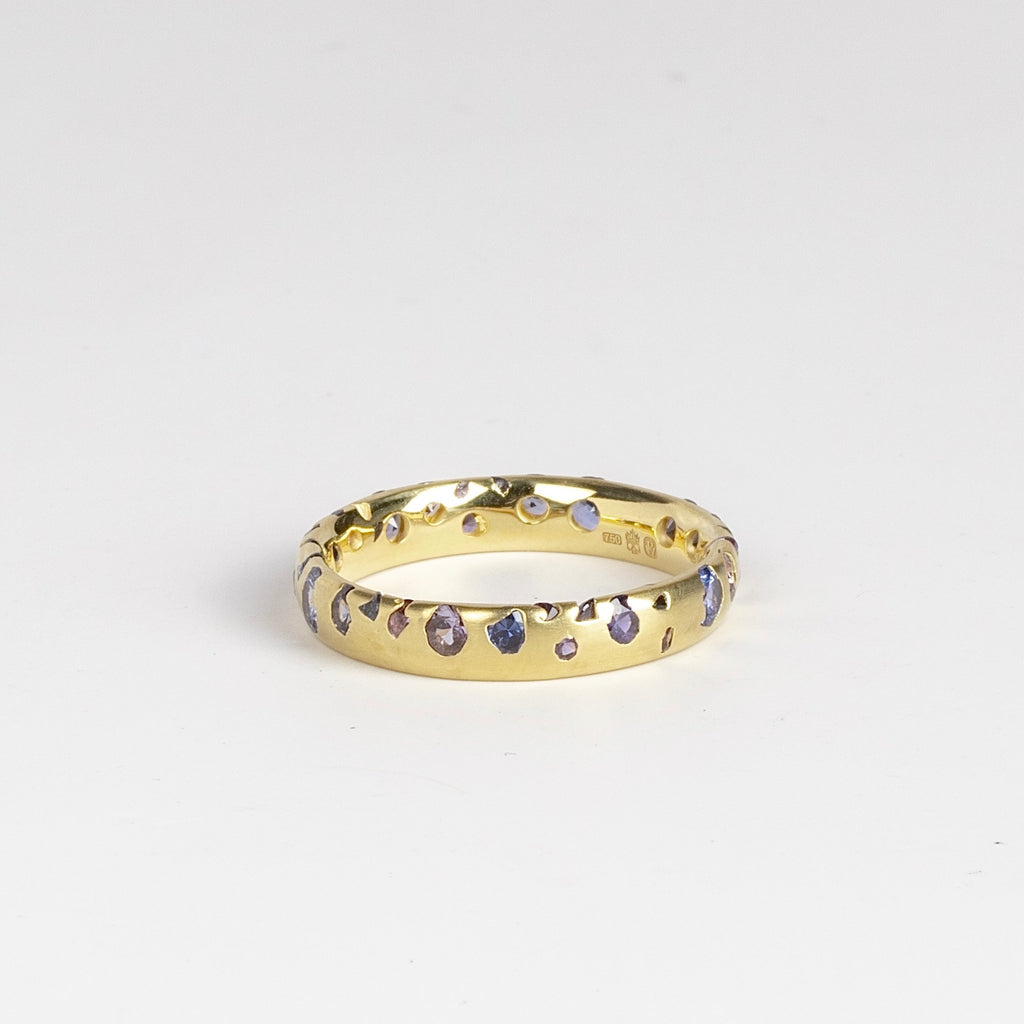 Purple Confetti Ring by Polly Wales in size 7.5.