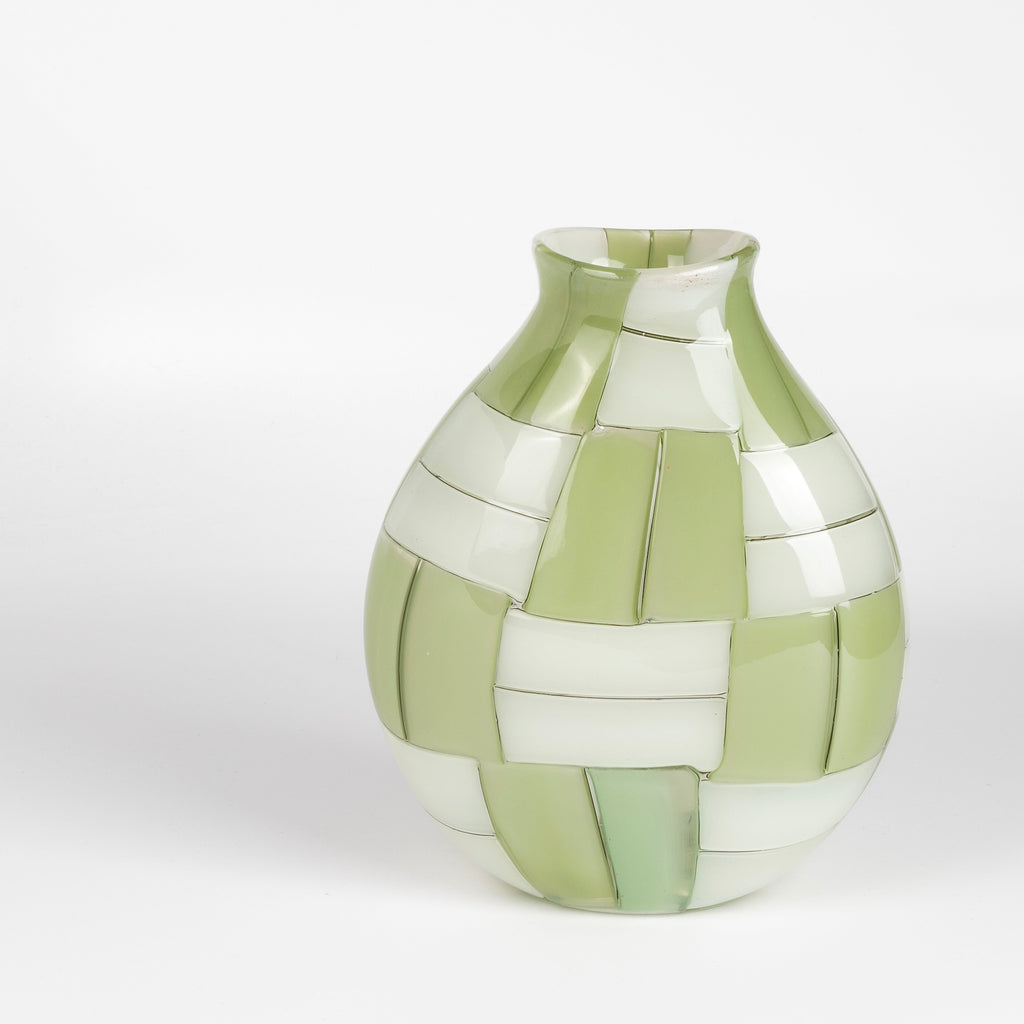 Other side of small basketweave vase by Robin Mix.