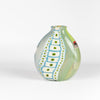 Robin Mix Medium Flat Cane Murrini Vase with Windows 7" is a flat cane vase with Murrini and windows by Robin Mix. His sensibilities come from his training in Scandinavia, but is produced using the most sophisticated and iconic of traditional modernist Italian techniques.